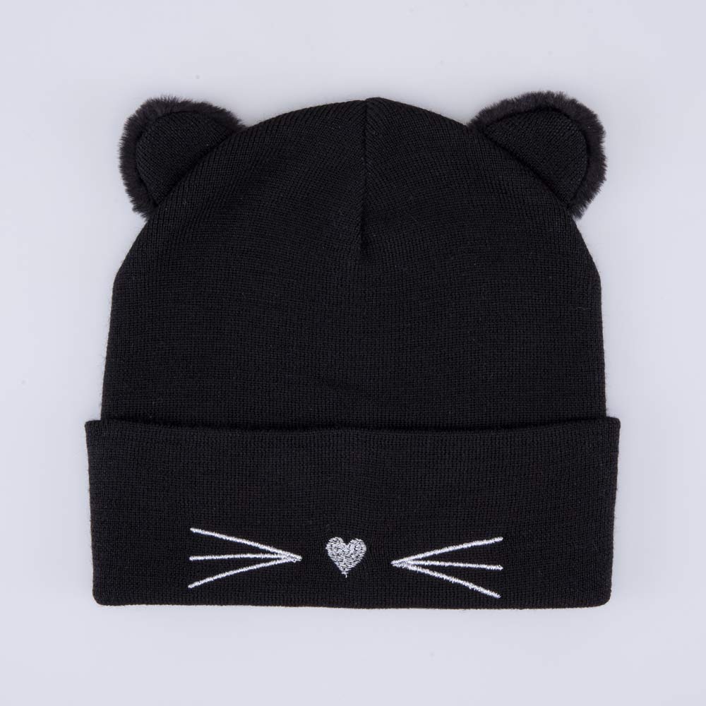 07811997-40 Шапка с ушками детская Кошечка черный, все фото 1