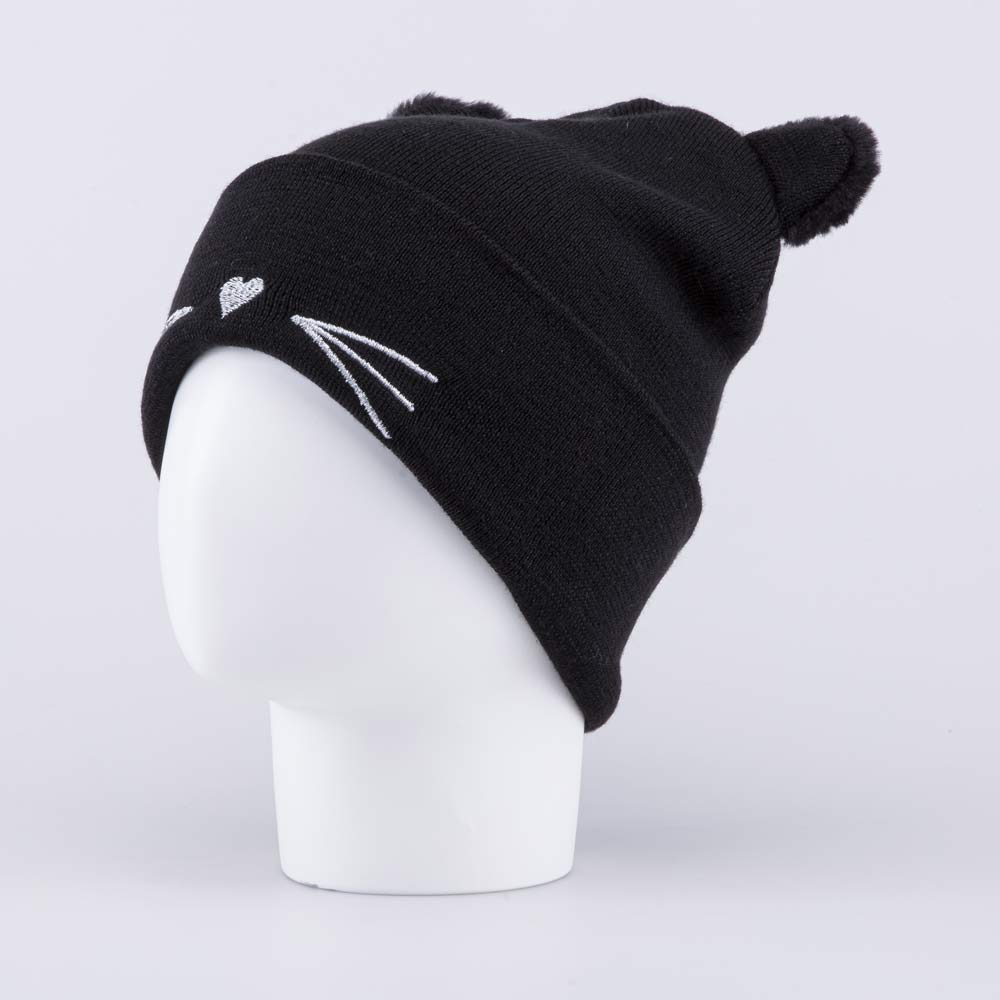 07811997-40 Шапка с ушками детская Кошечка черный, все фото 2