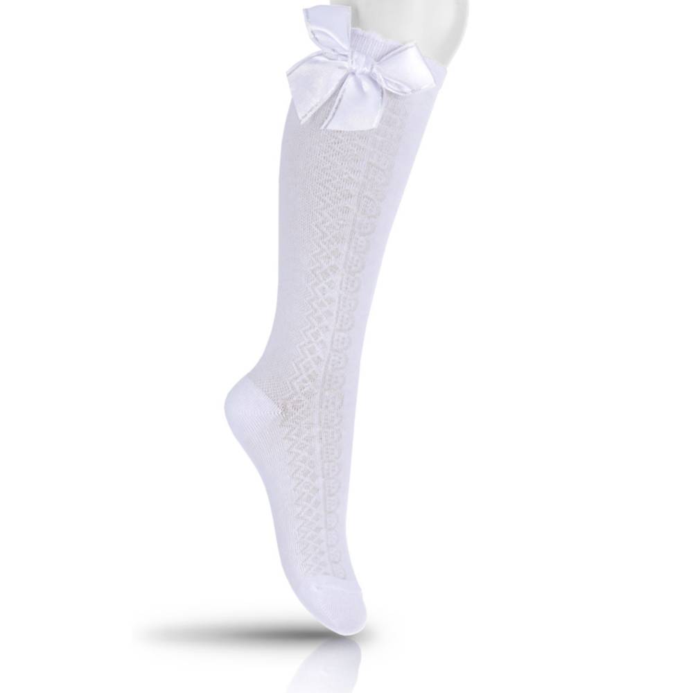 07842594-40 Белые гольфы из хлопка с бантом BNM , все фото 1