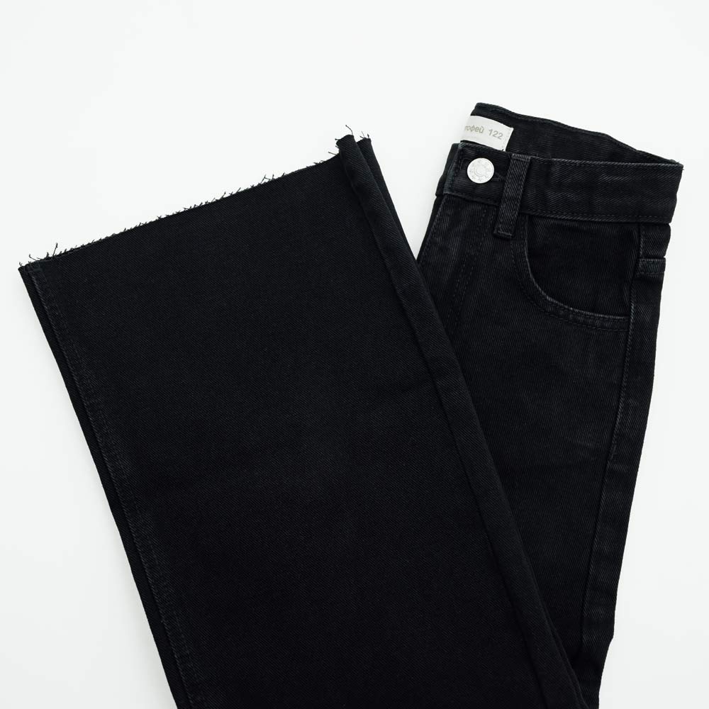 07873021-41 Джинсы-палаццо для девочки черный, все фото 3