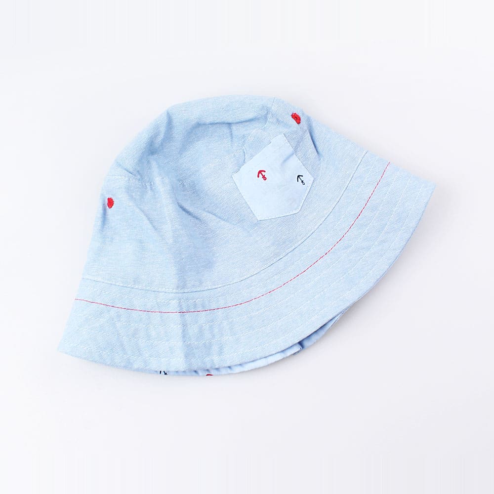 07711225-40 Панама для мальчика голубая, все фото 1