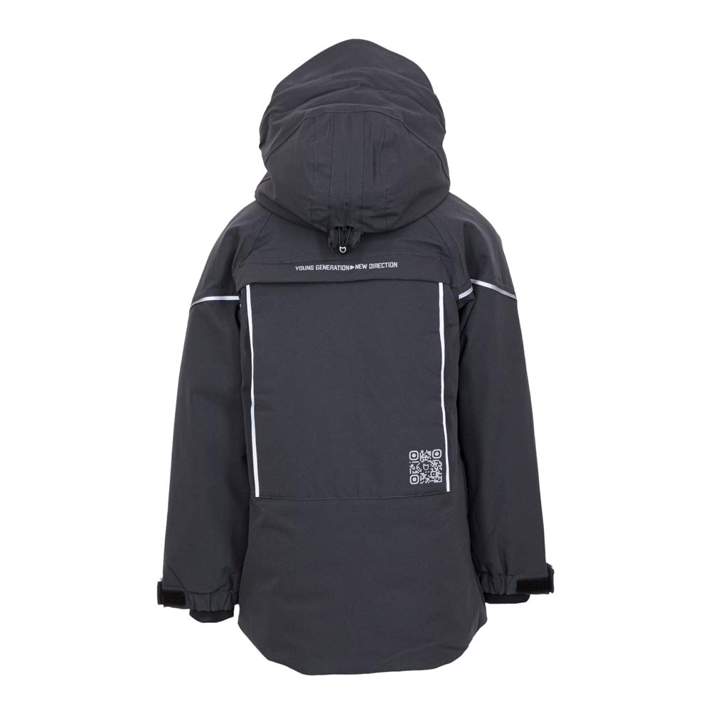 07757019-41 Куртка-парка с карманом на спине серая, все фото 3