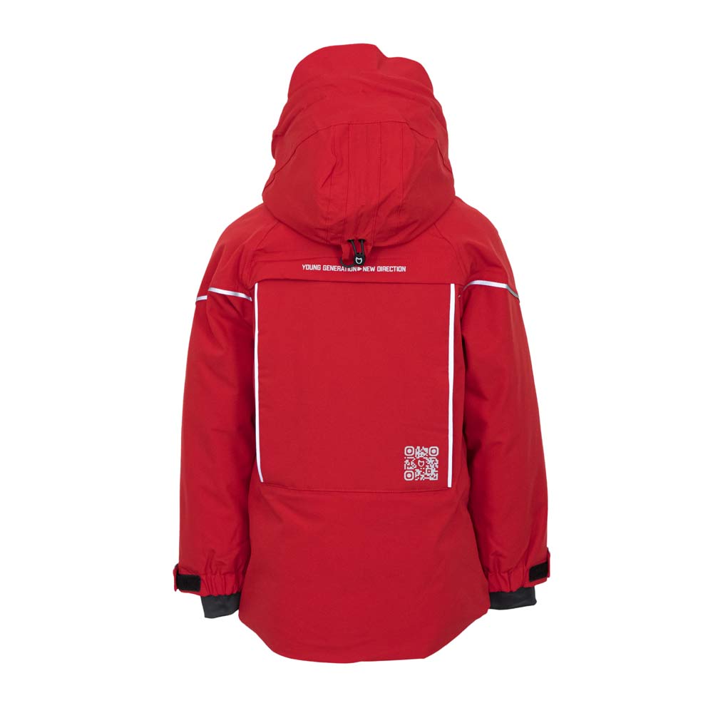 07757019-42 Зимняя куртка-парка с карманом на спине Красный, все фото 3