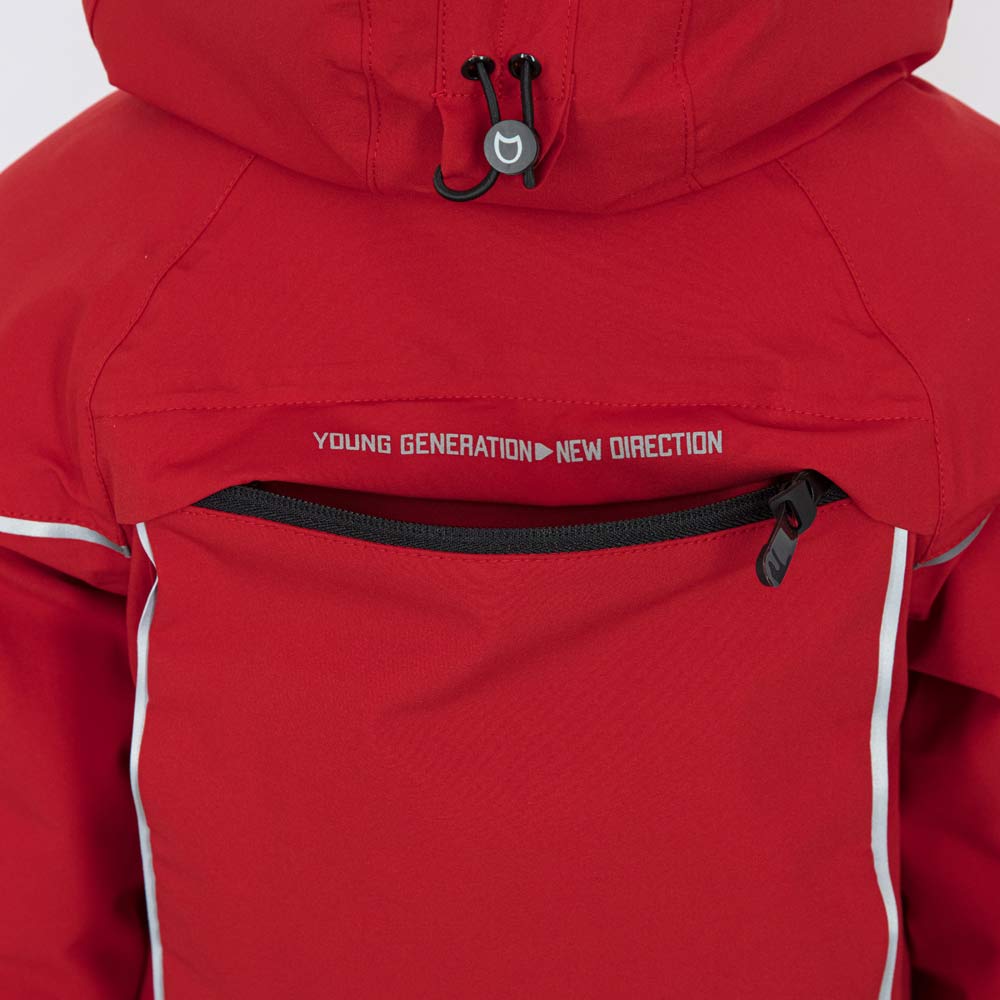 07757019-42 Зимняя куртка-парка с карманом на спине Красный, все фото 4