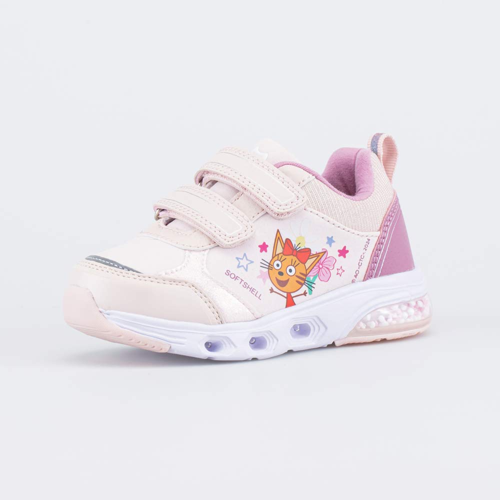 344472-72 Розовые кроссовки с LED и Softshell Три кота, все фото 1