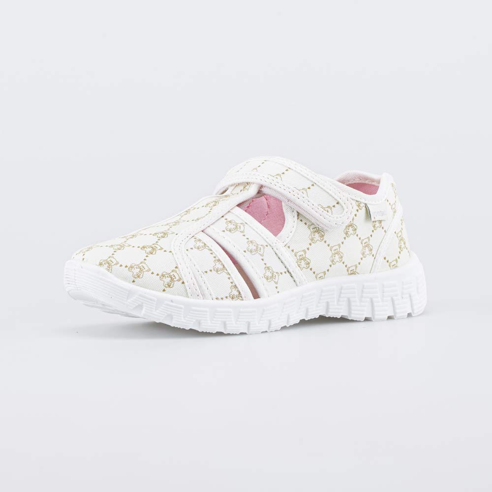 221184-11 Текстильные сандалии для девочки Медвежата , все фото 1