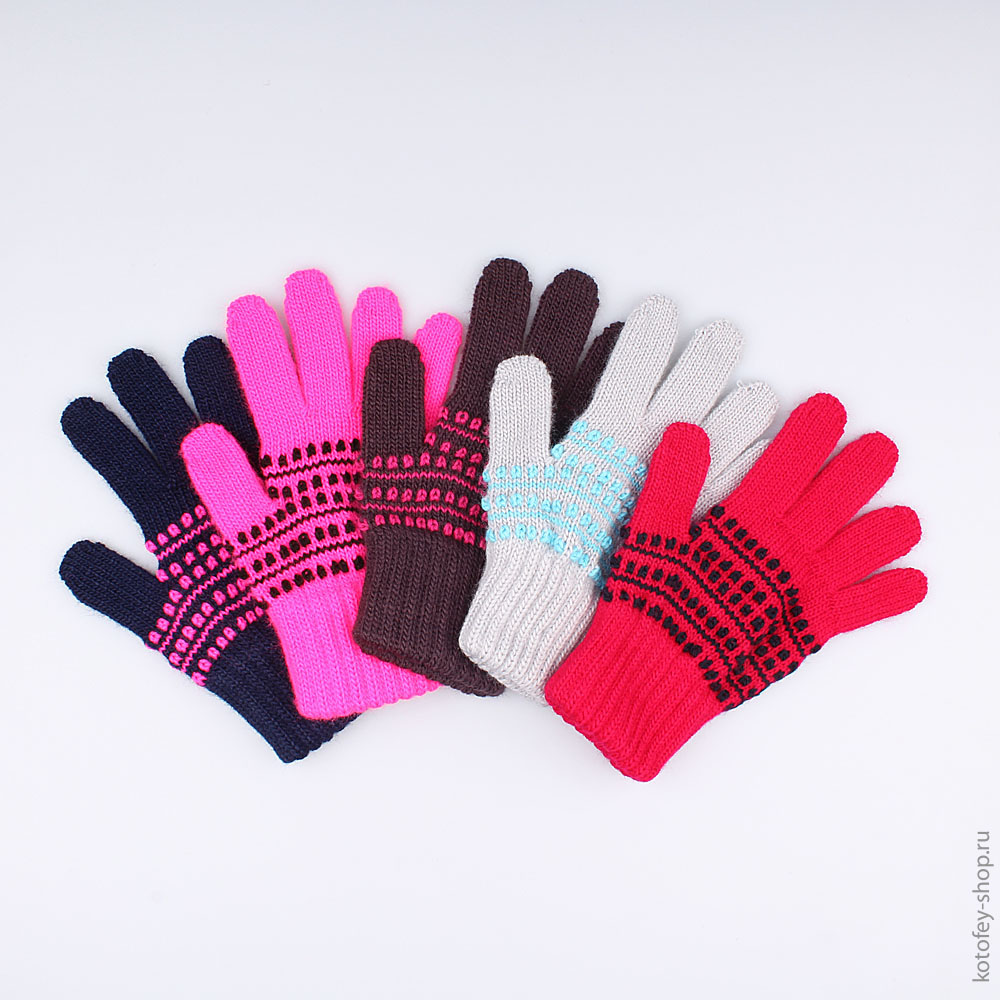 07822087-10 Перчатки однослойные фуксия, все фото 1