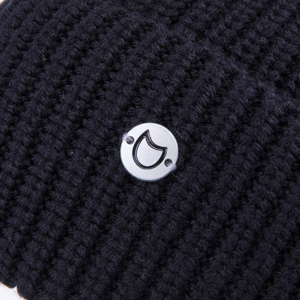 07711401-42 Черная однослойная шапка с отворотом, все фото 3