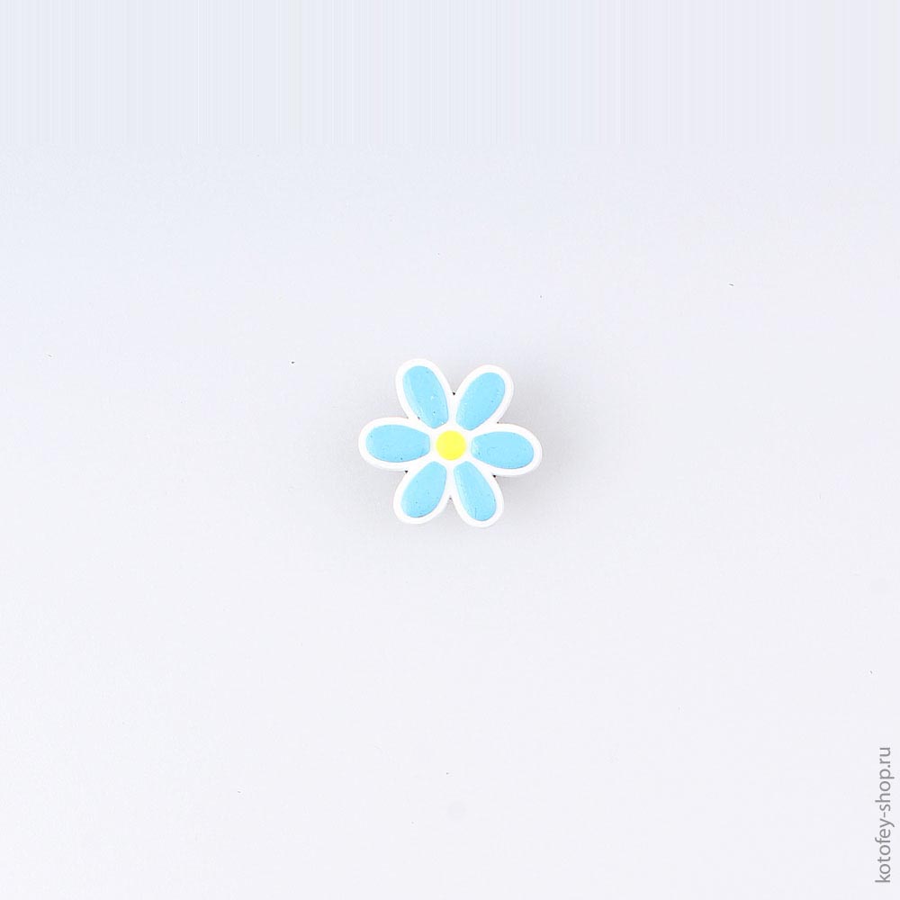 03014005-40 Украшение для обуви Цветок голубой, все фото 1