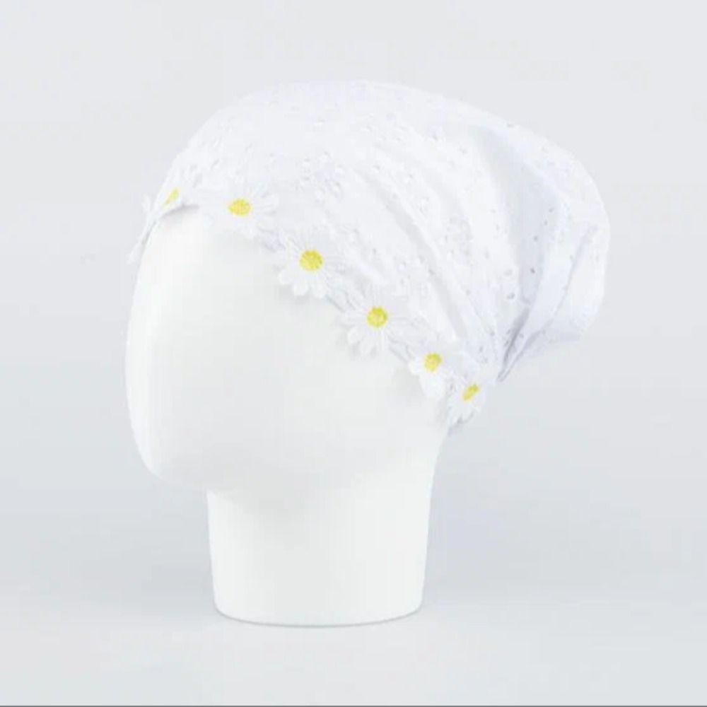 07811706-40 Белая косынка на резинке Ромашки, все фото 4
