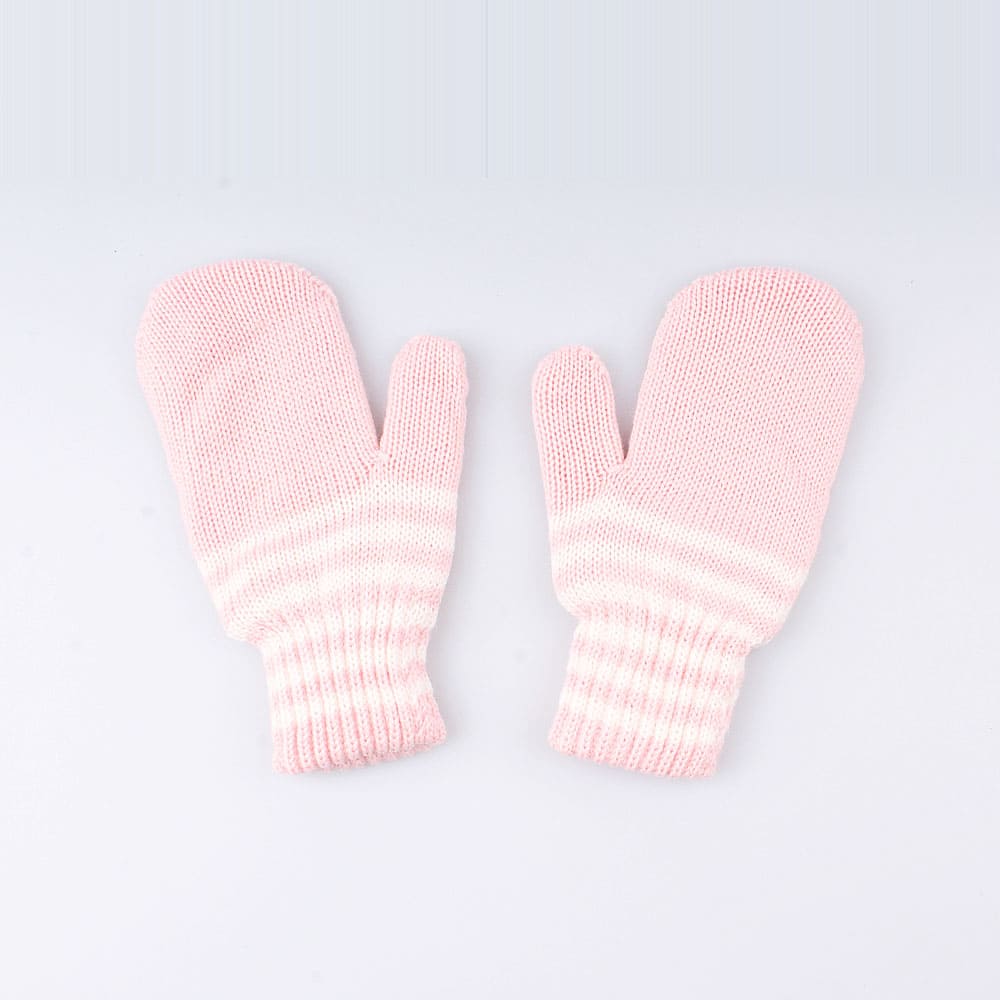 07021128-40 Варежки детские двухслойные розовые, все фото 2