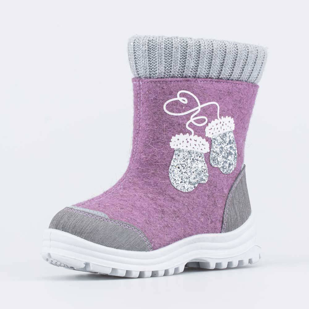 267060-43 Валенки на молнии Варежки сиреневый, все фото 1