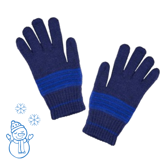 07721177-41 Перчатки детские двухслойные синие, все фото 1