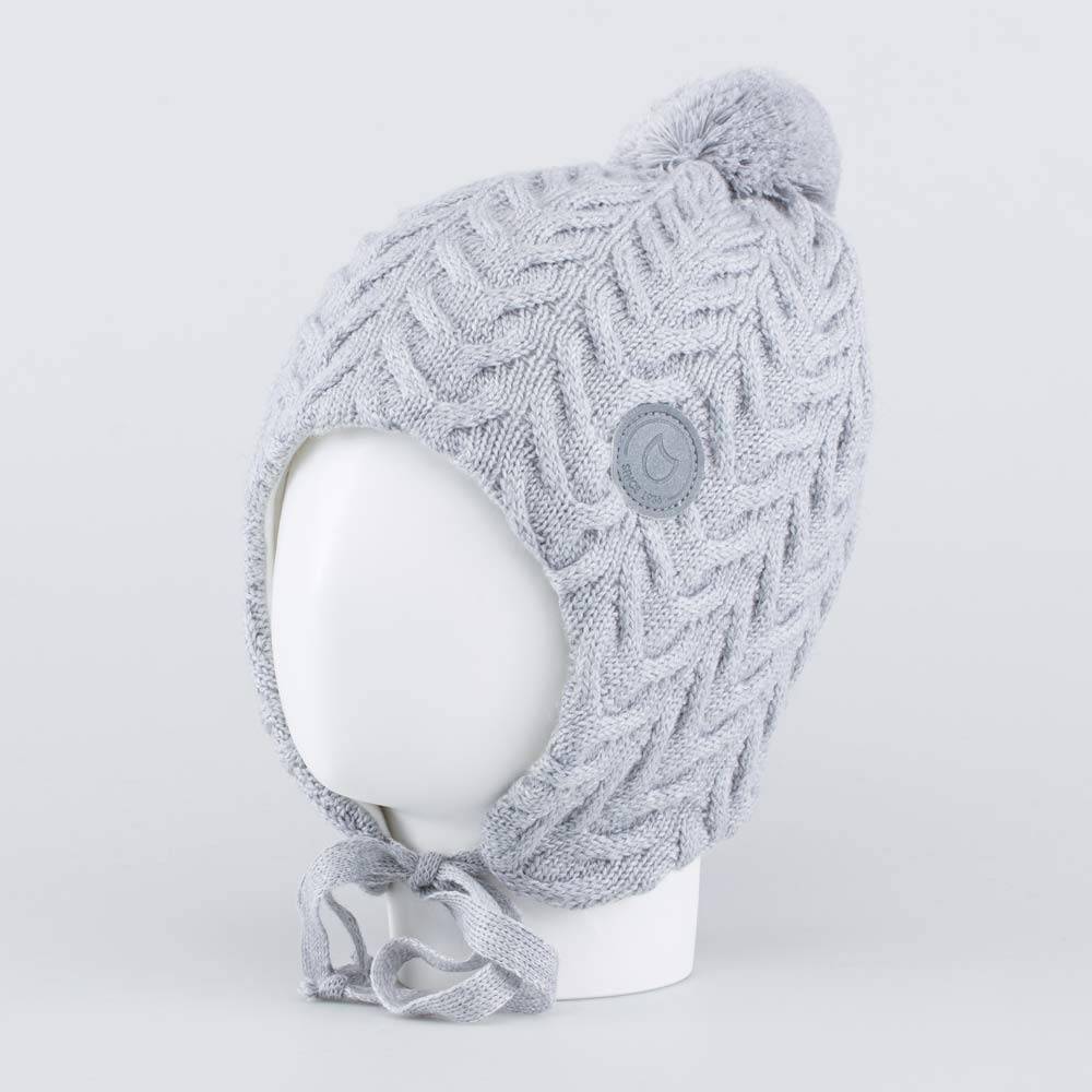 07811379-43 Шапка детская на завязках серый, все фото 1