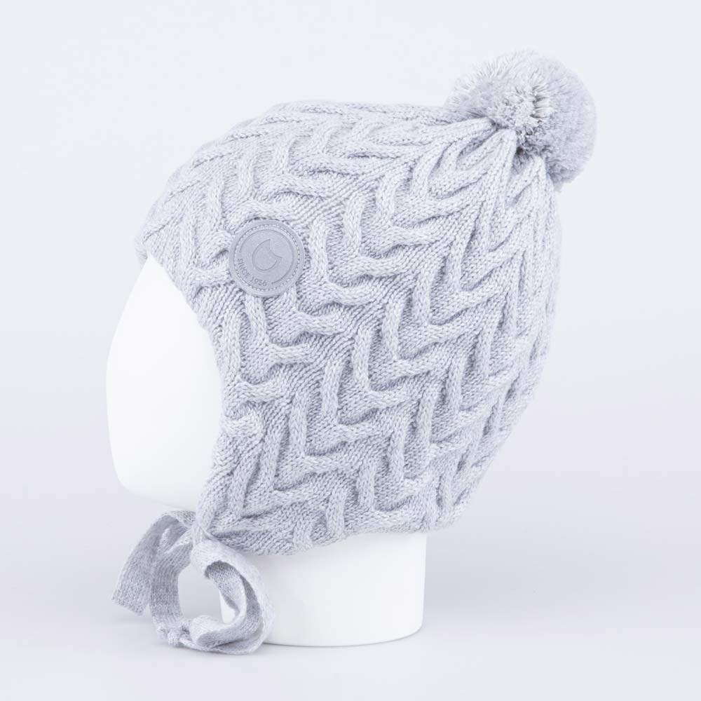 07811379-43 Шапка детская на завязках серый, все фото 2