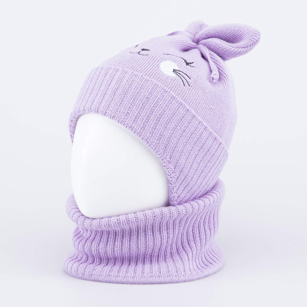 07811945-41 Комплект детский шапка+снуд сиреневый, все фото 1