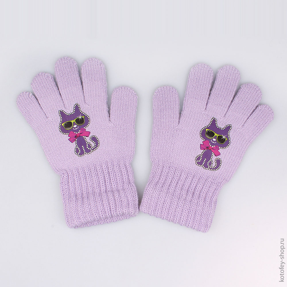 07822088-10 Перчатки однослойные сиреневые, все фото 1