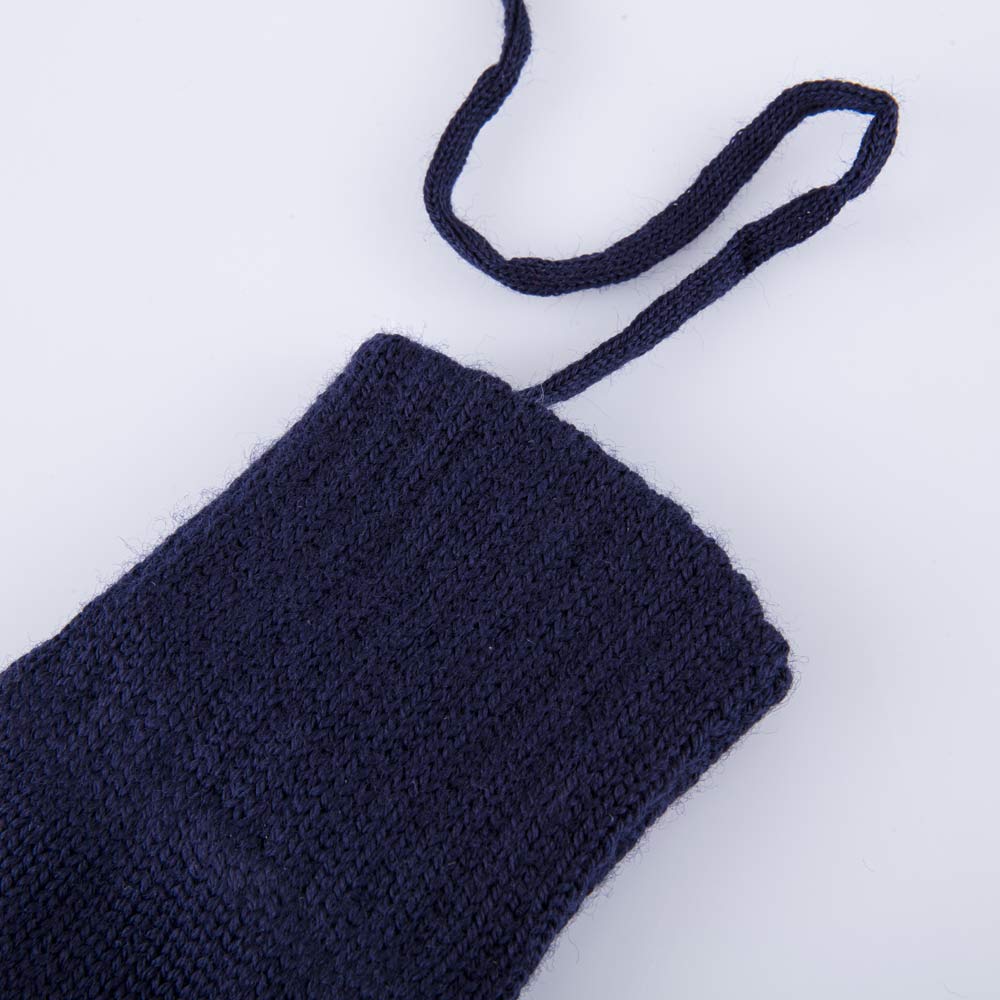 07721216-40 Теплые перчатки из шерсти мериноса темно-синий, все фото 2