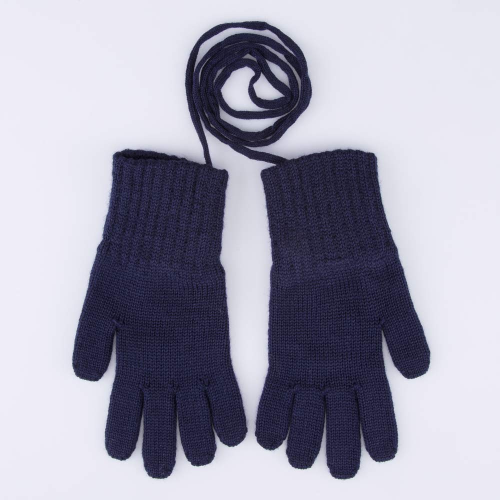 07721216-41 Перчатки из шерсти мериноса темно-синий, все фото 1