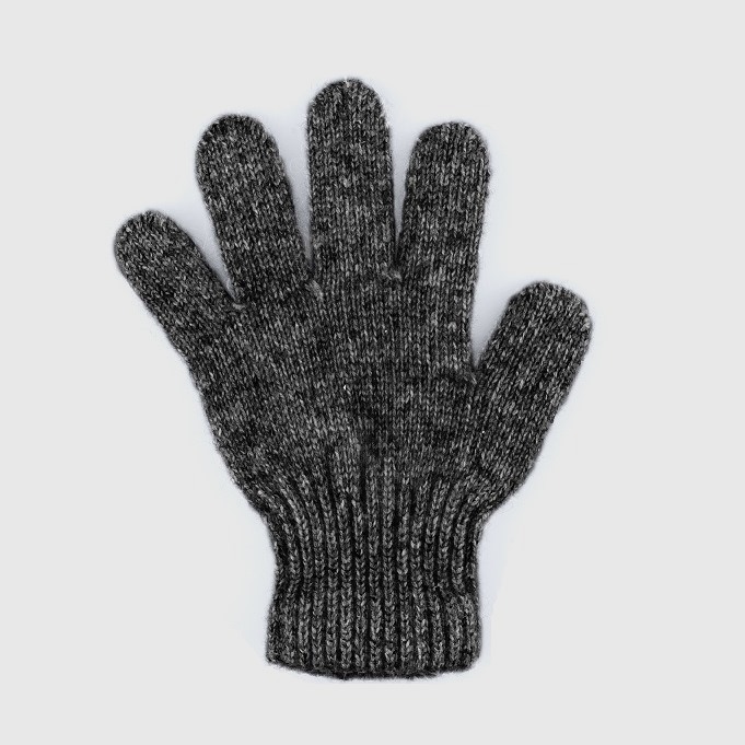 07721223-41 Теплые перчатки с пухом яка темно-серый, все фото 1