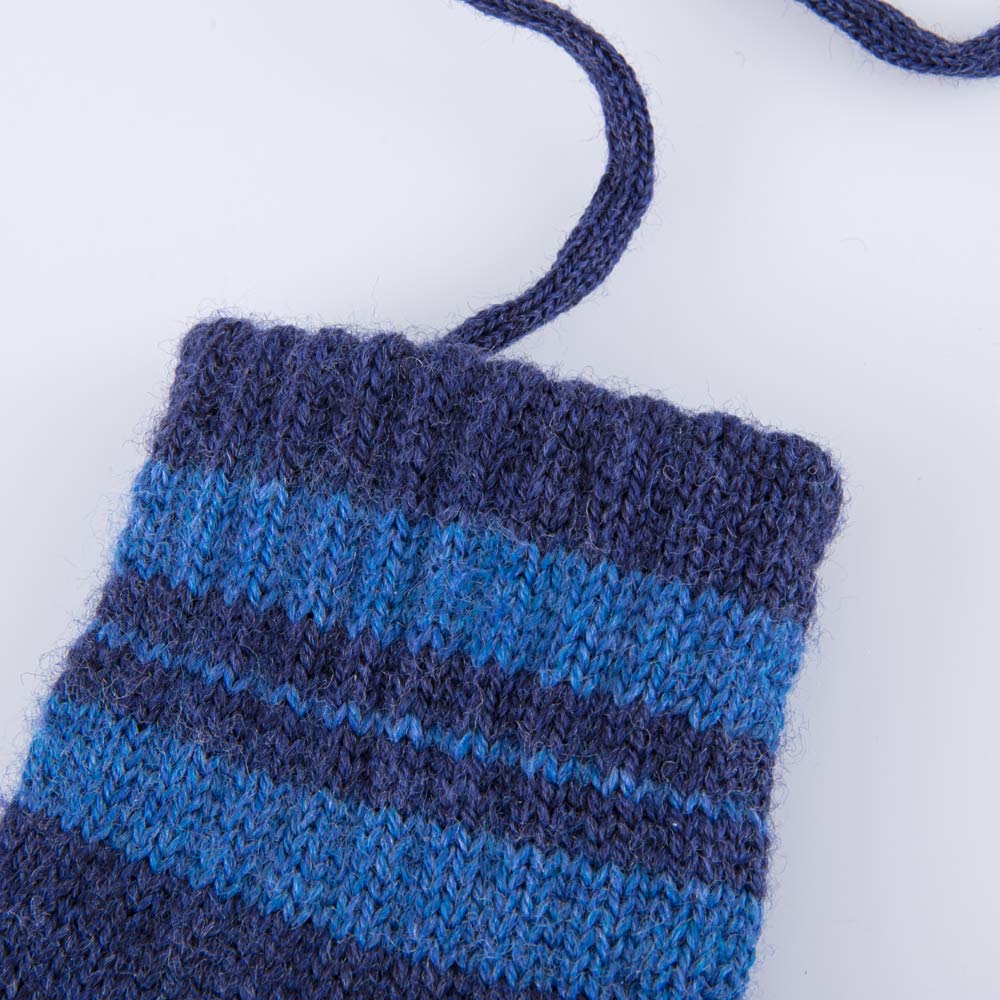 07722230-40 Теплые перчатки из шерсти мериноса Полоски синий, все фото 2