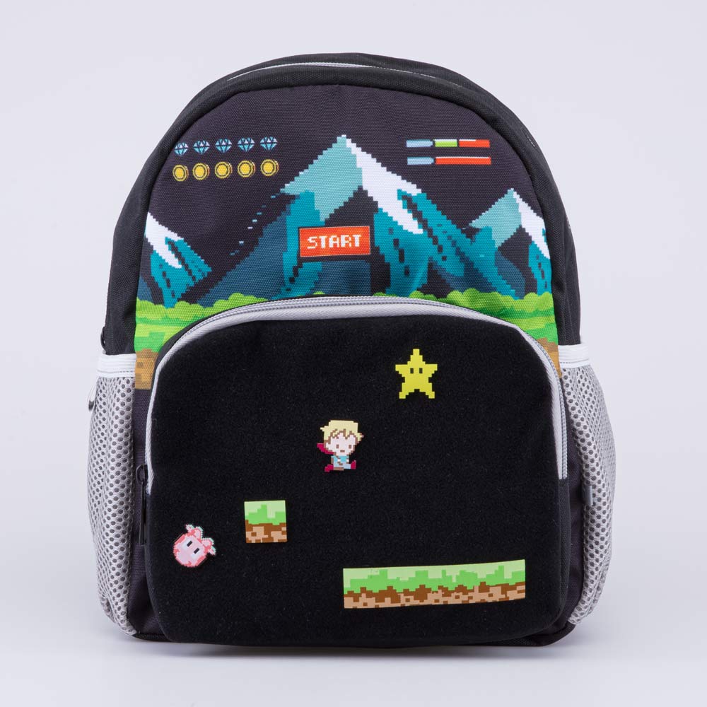 02710349-40 Детский рюкзак с патчами Автогонки, все фото 1