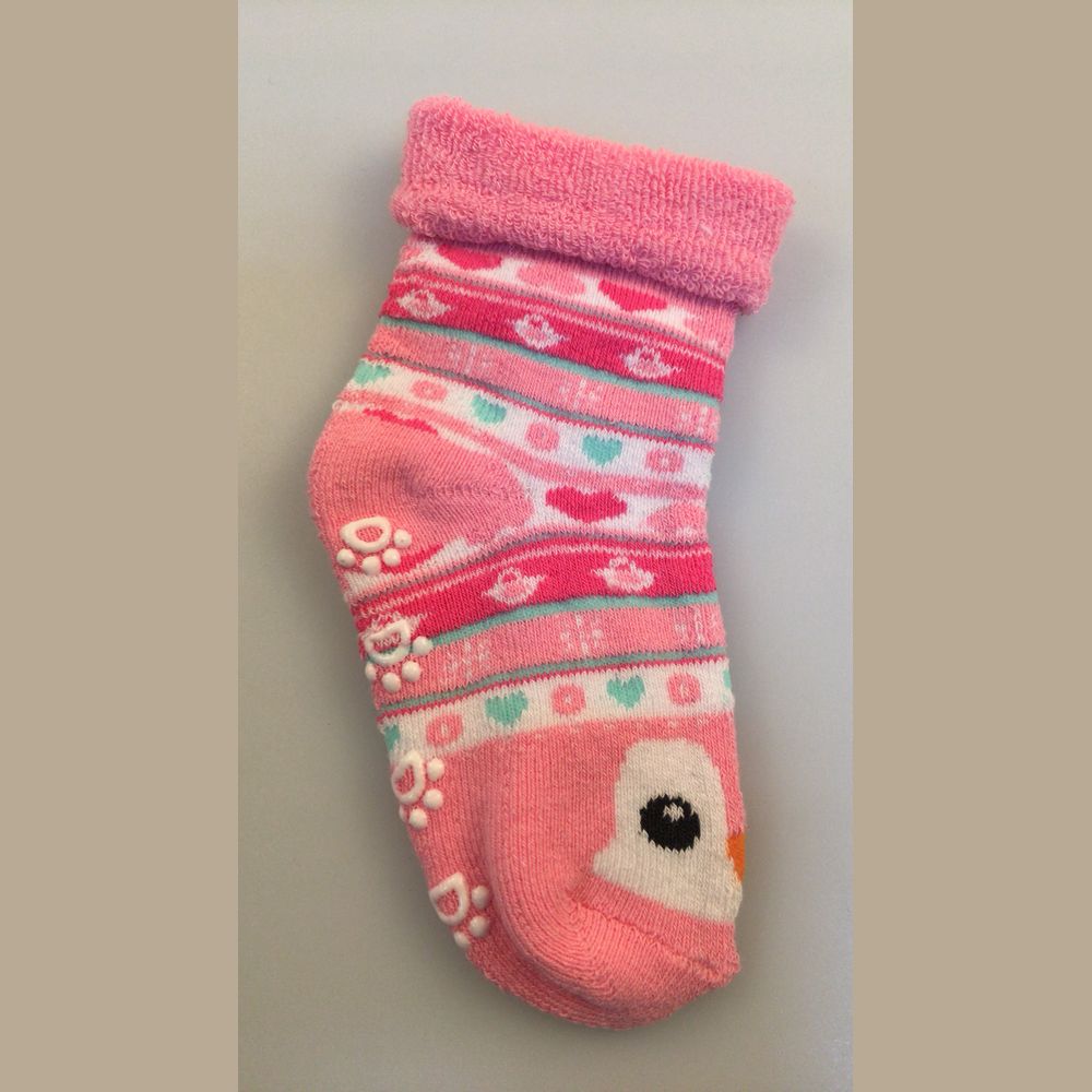 07842353-40 Носки детские с тормозами махровые розовый Сердечки, все фото 1