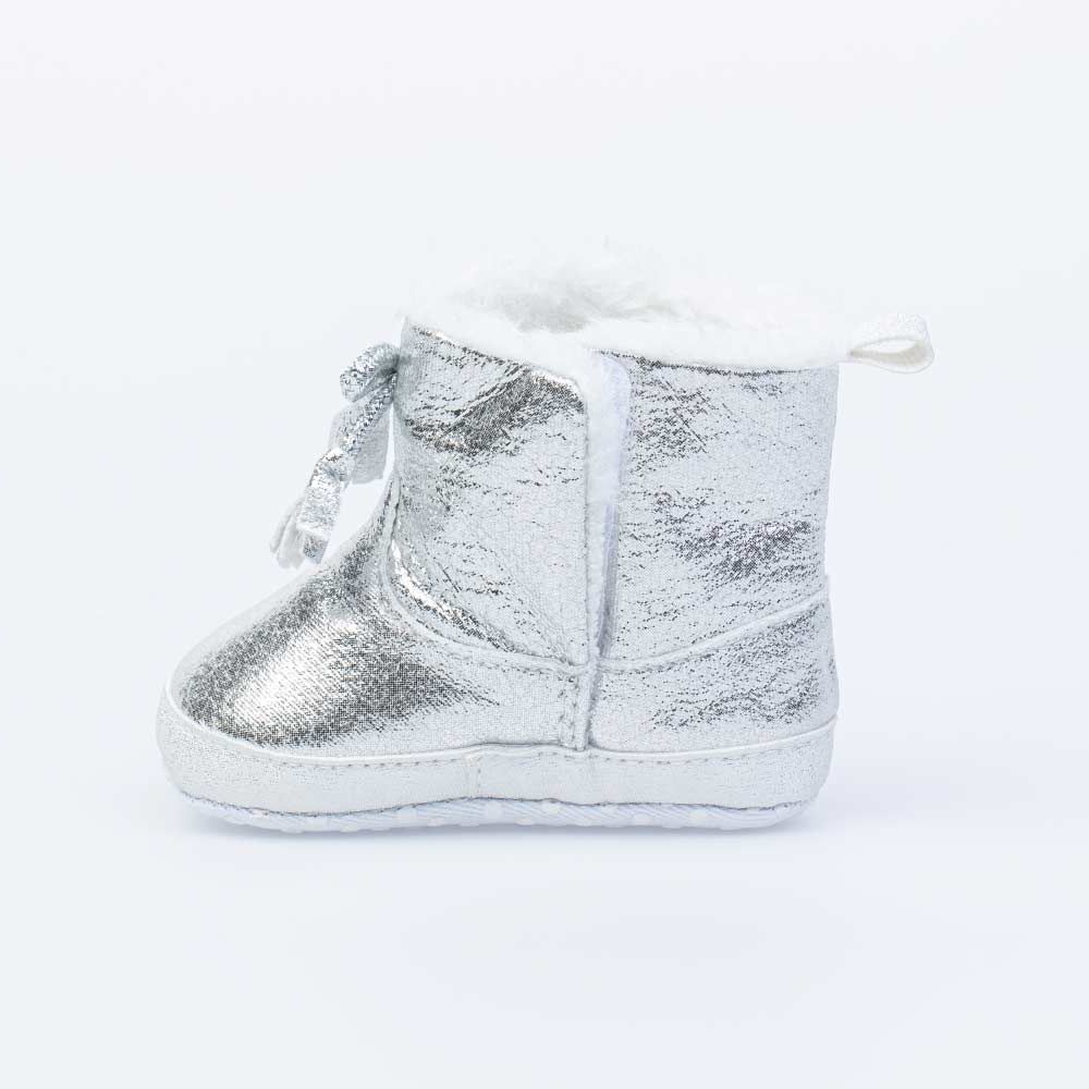 001090-11 Пинетки- сапожки серебристые, все фото 3