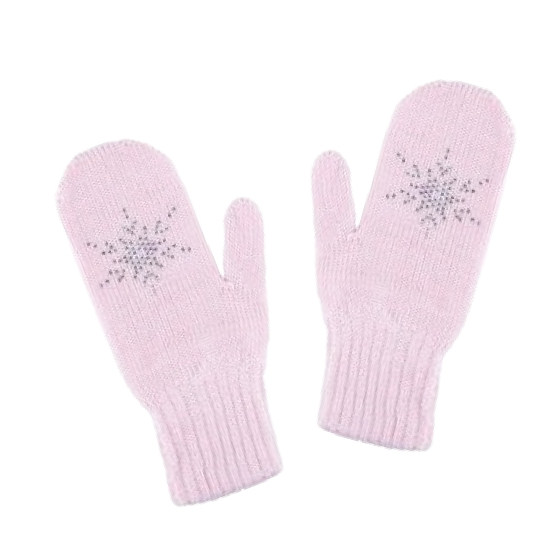 07821165-40 Варежки для девочек однослойные розовые, все фото 1
