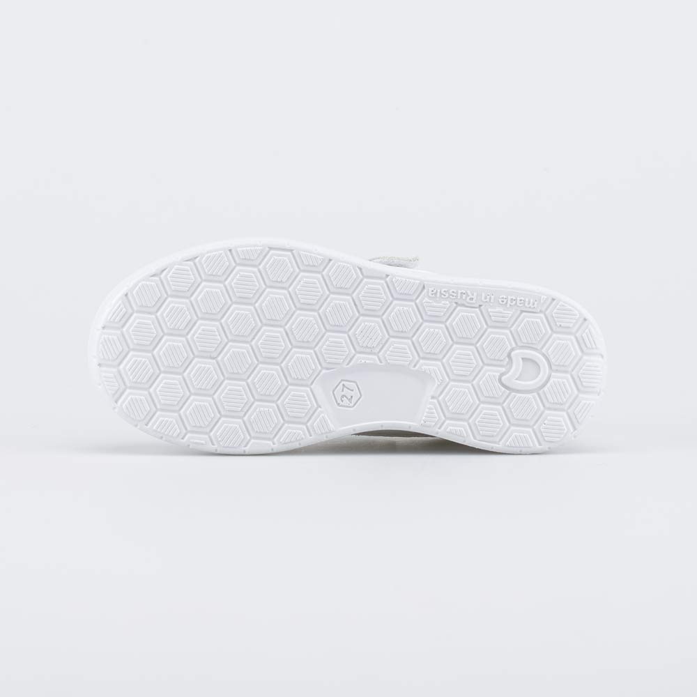 332165-11 Белые кожаные полуботинки на липучках, все фото 3