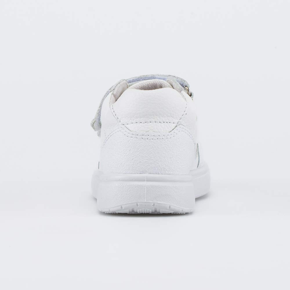 332165-11 Белые кожаные полуботинки на липучках, все фото 5