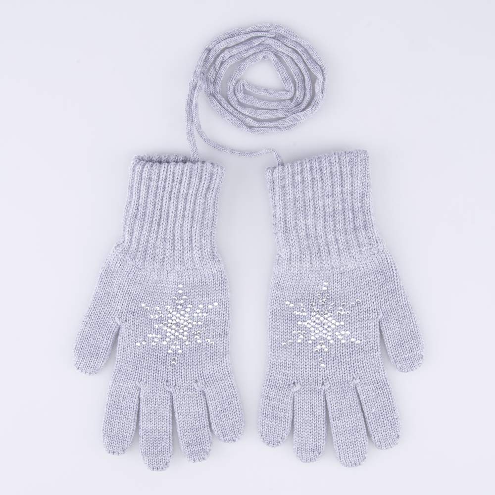 07821241-40 Перчатки детские Снежинка светло-серый, все фото 1