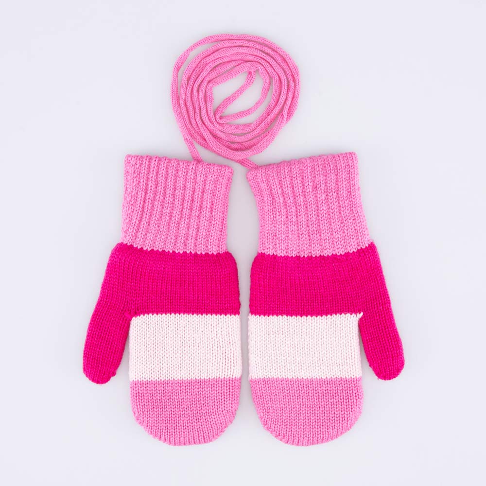 07821254-40 Теплые варежки из шерсти мериноса розовый, все фото 1