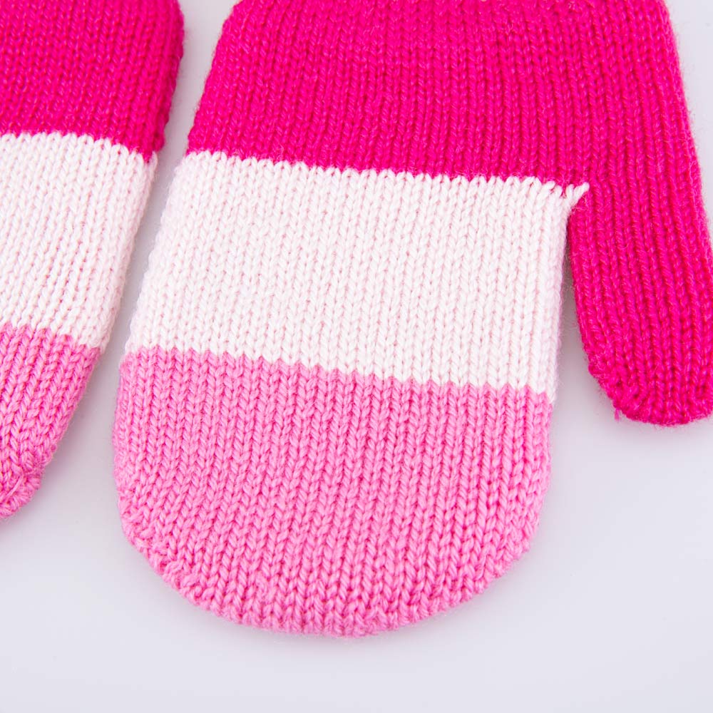 07821254-40 Теплые варежки из шерсти мериноса розовый, все фото 2