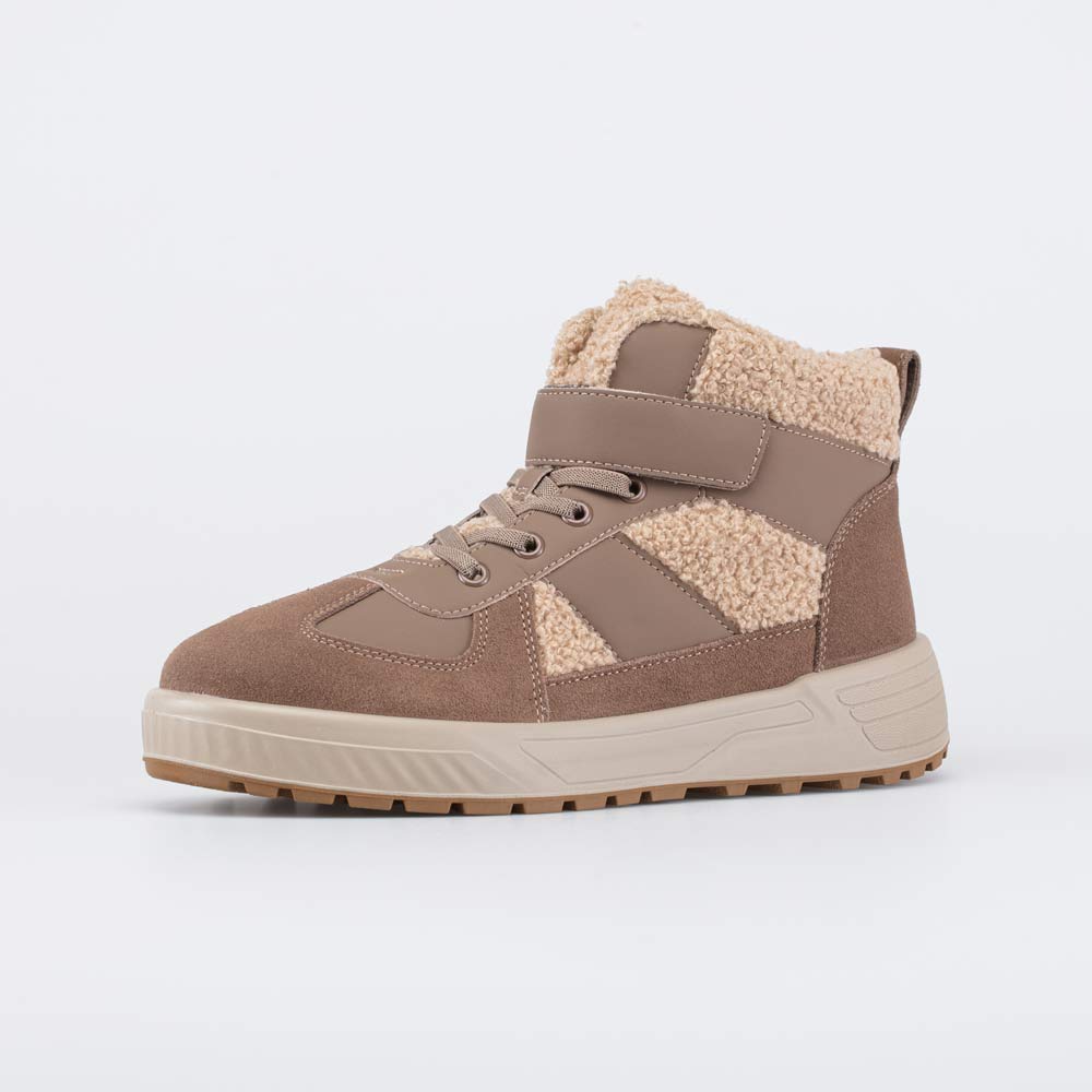 654092-41 Бежевые зимние ботинки для девочки , все фото 1