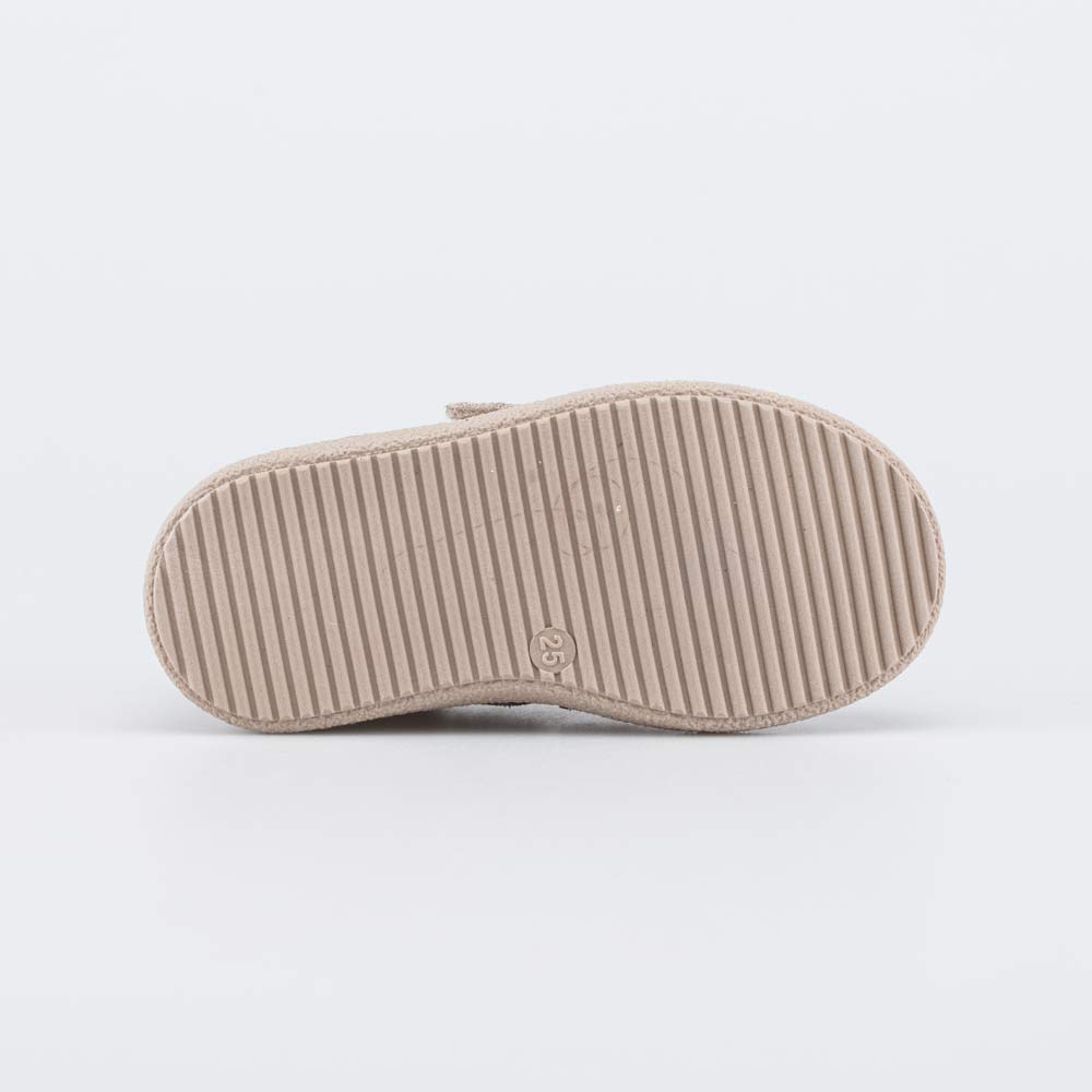 332166-21 Бежевые велюровые полуботинки-кеды, все фото 3