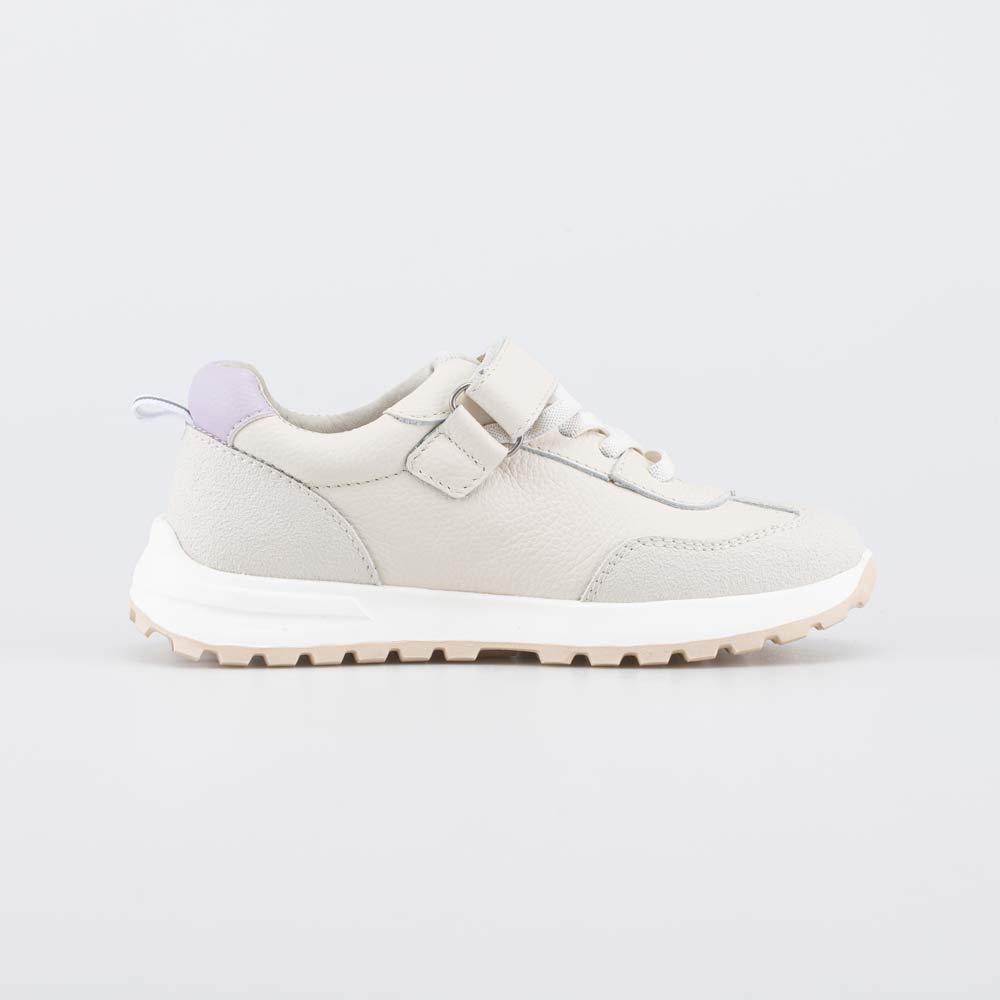 332167-21 Бежевые кожаные полуботинки для девочки, все фото 2