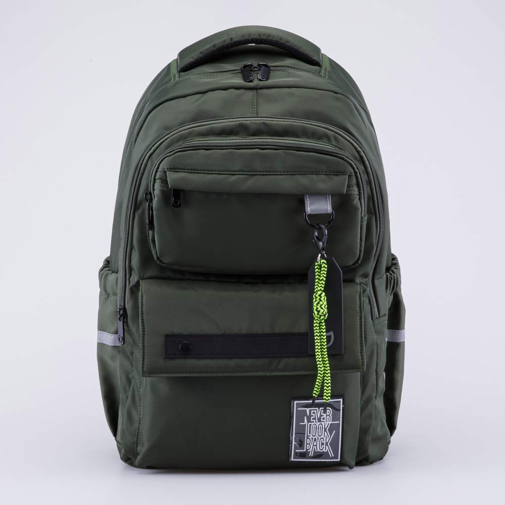 02704386-40 Рюкзак школьный темно-зеленый (15+), все фото 1