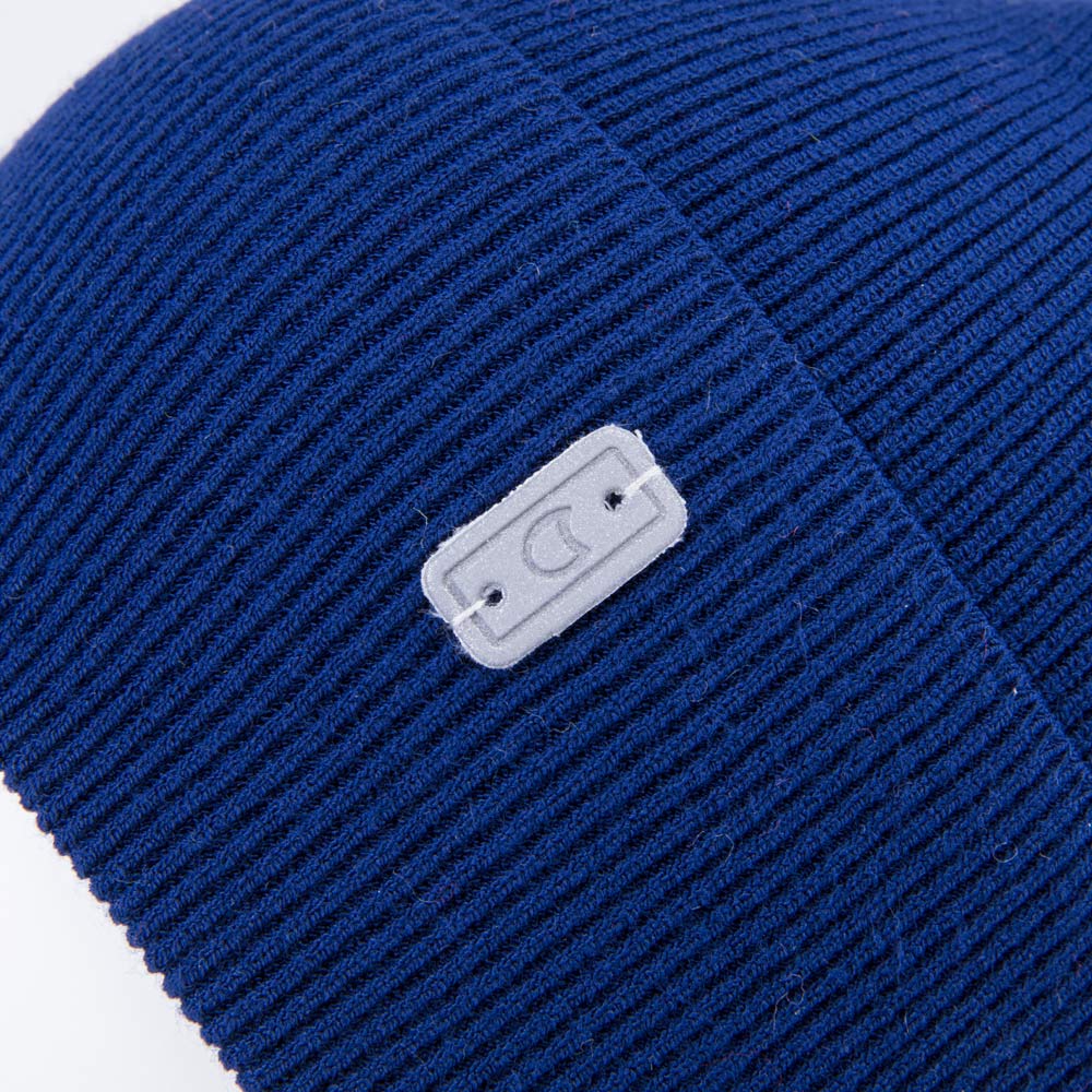 07711679-40 Тонкая шапка с отворотом для мальчика темно-синий, все фото 3