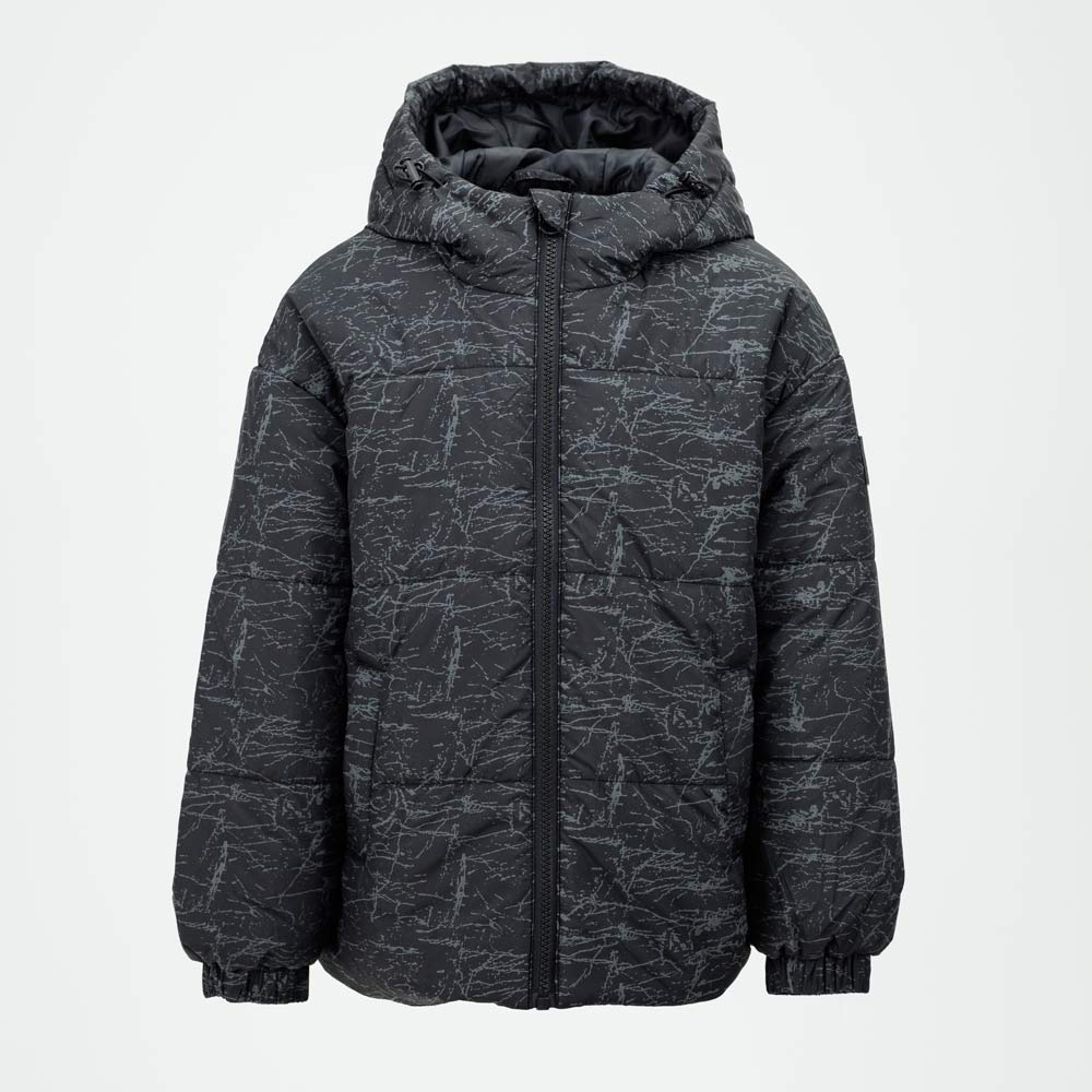 07758059-41 Дутая куртка демисезонная черно-серый, все фото 1