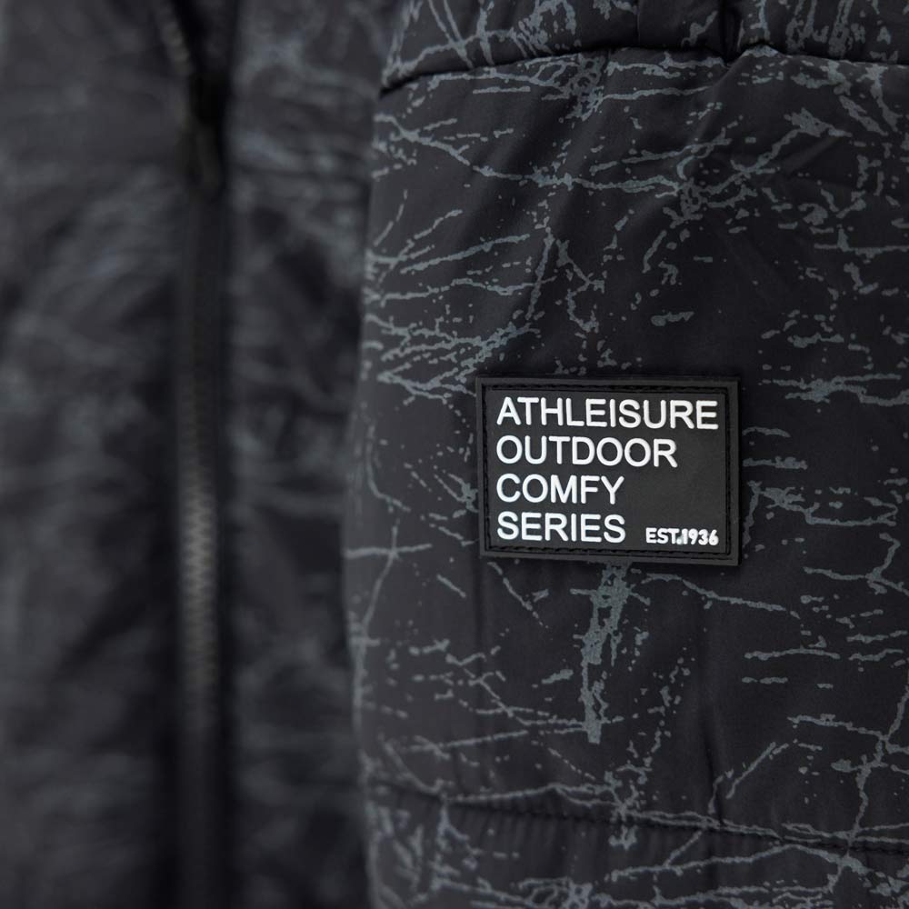 07758059-41 Дутая куртка демисезонная черно-серый, все фото 5