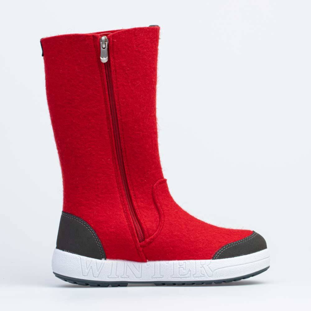 867081-02 Красные валенки на молнии без подкладки, все фото 2