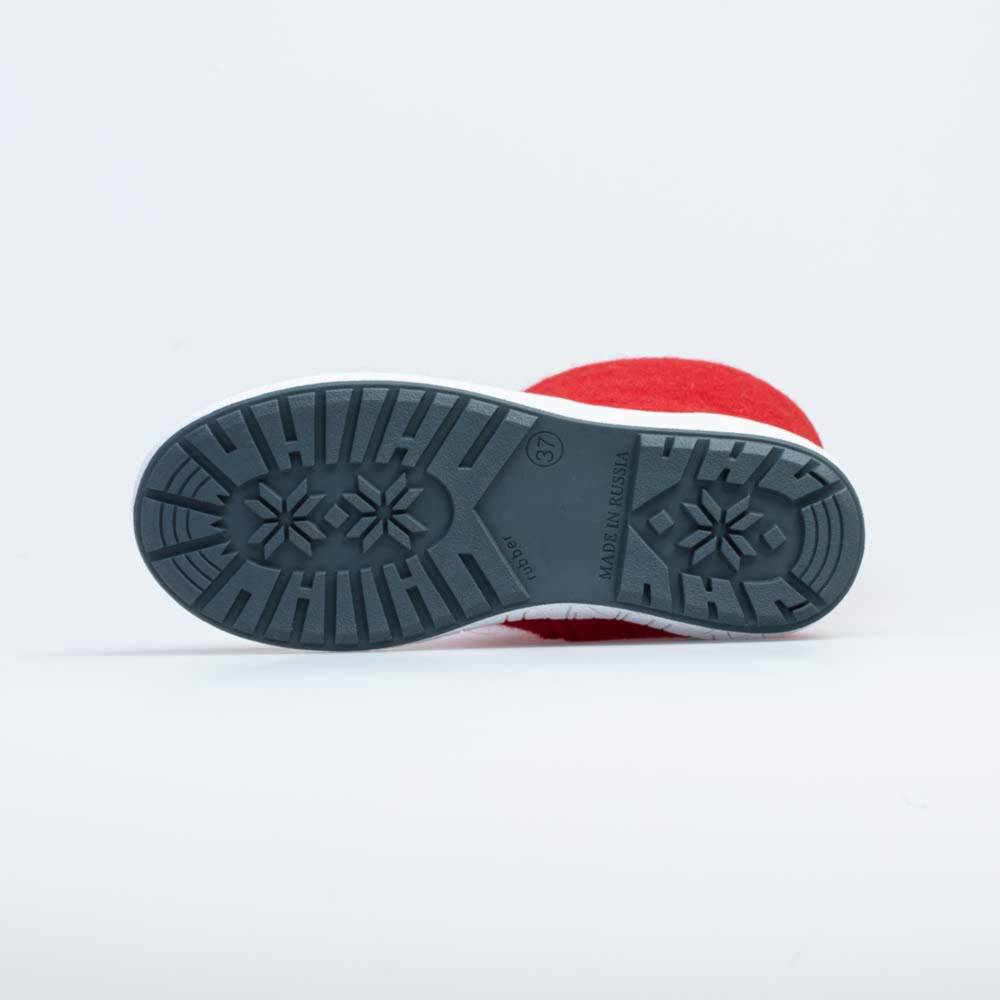 867081-02 Красные валенки на молнии без подкладки, все фото 3