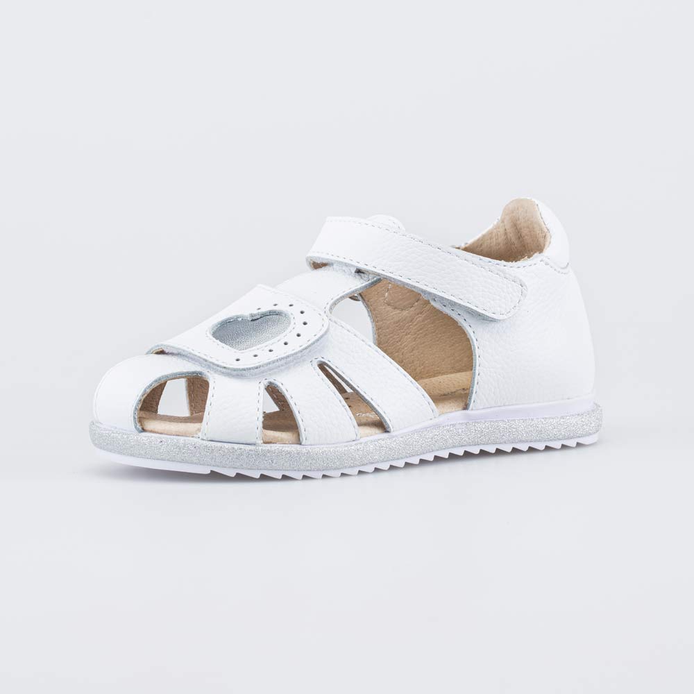 322210-22 Кожаные босоножки для девочки Сердечко , все фото 1