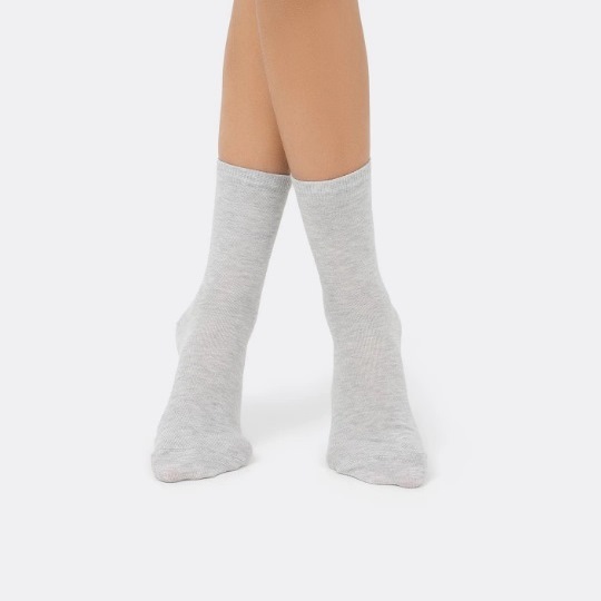 07042468-40 Хлопковые однотонные носки серые, все фото 2