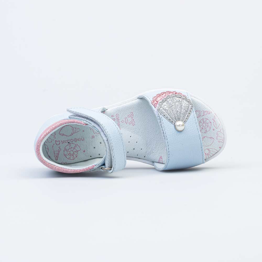 322140-22 Кожаные босоножки для девочки Жемчужина, все фото 4