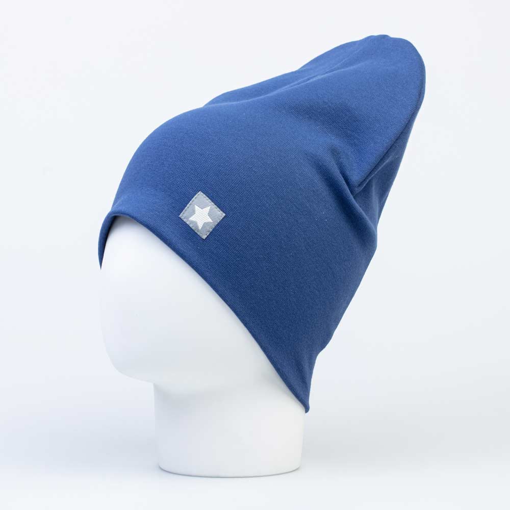 07711653-40 Хлопковая шапка-бини Синий, все фото 1