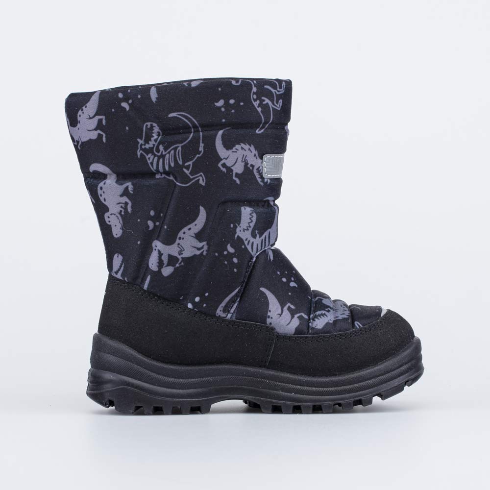 464059-46 Дутики для мальчика Динозаврики черный, все фото 2