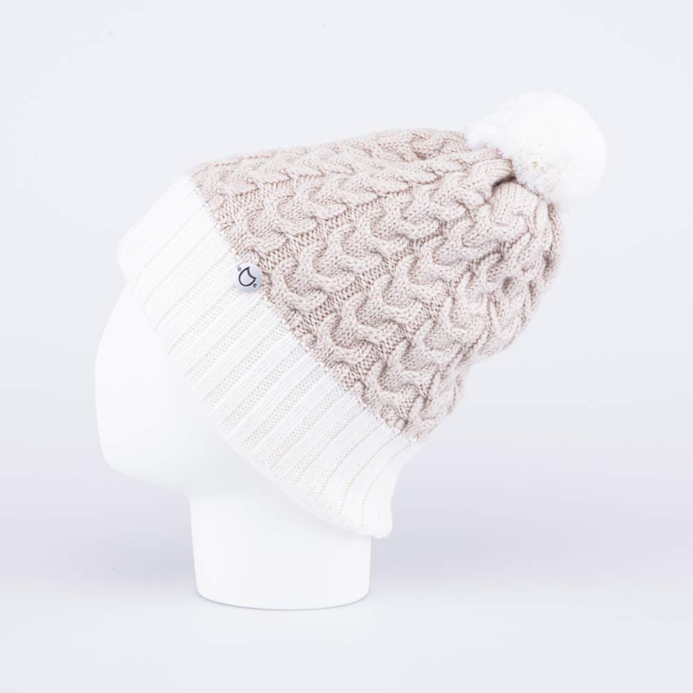 07811392-42 Бежевая зимняя шапка для девочки, все фото 2