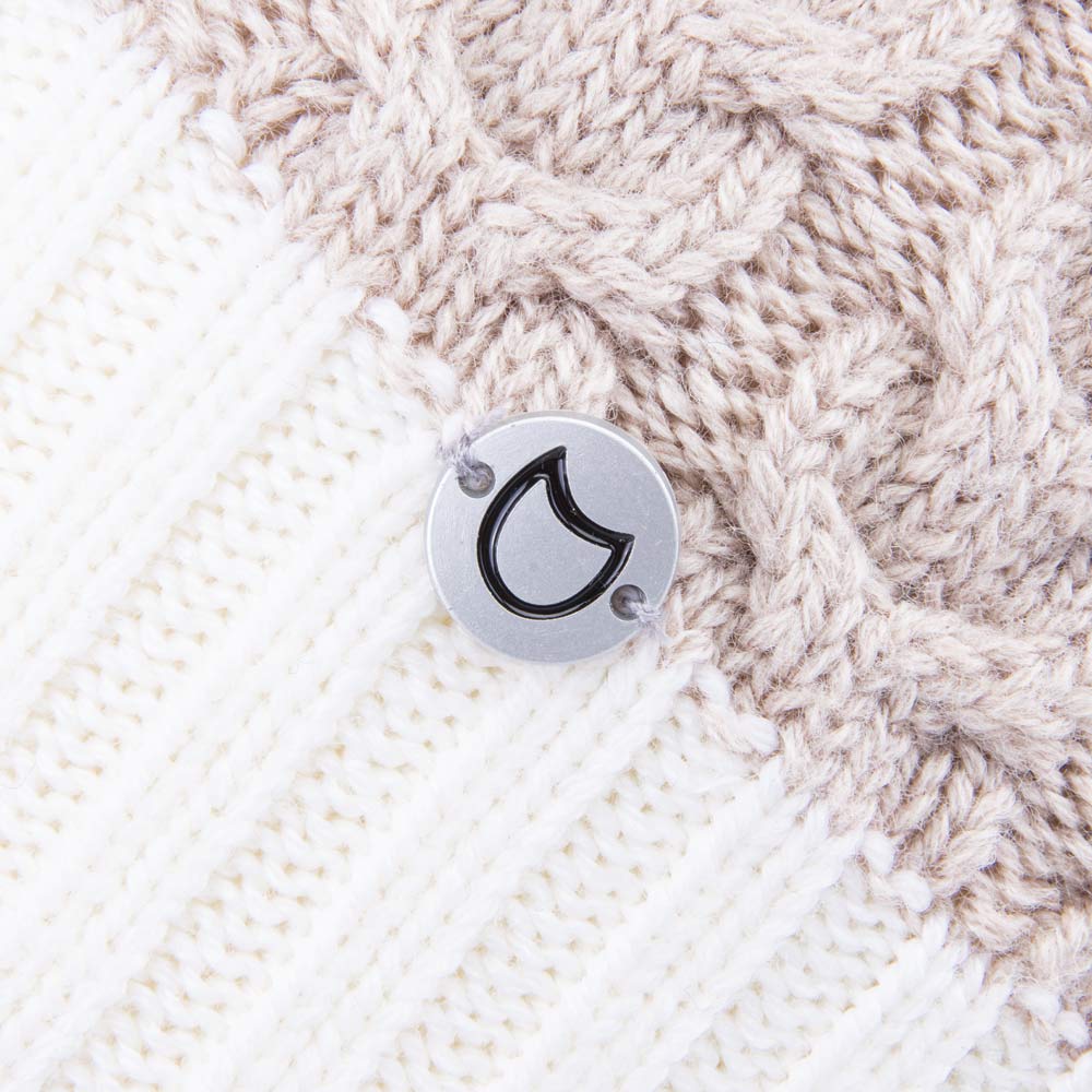 07811392-42 Бежевая зимняя шапка для девочки, все фото 3